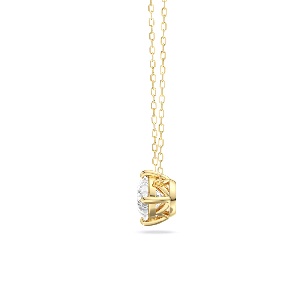 Kite Set Round Lab Created Diamond Solitaire Pendant with 14KT Yellow Gold / Lab / 2 Cut Diamond in 14KT Yellow Gold / Lab / 2 view 5
