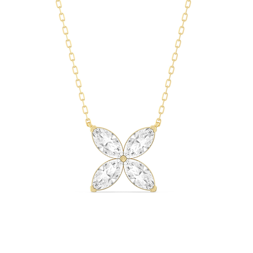 Wildflower Necklace with 14KT Yellow Gold / Lab / 2 Cut Diamond in 14KT Yellow Gold / Lab / 2 view 1
