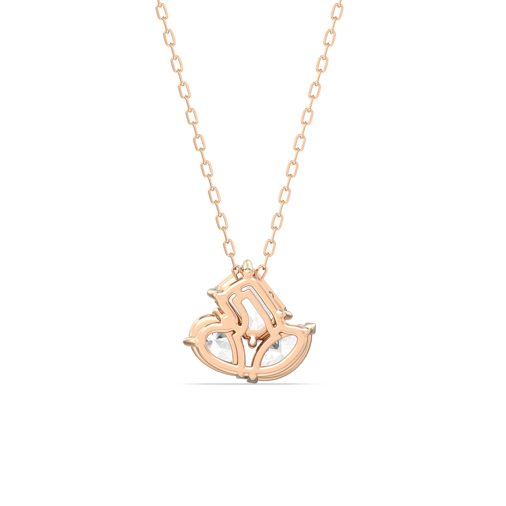 Trilogy Melody Diamond Neckalce with 14KT Rose Gold / Lab / 2 1/8 Cut Diamond in 14KT Rose Gold / Lab / 2 1/8 view 6
