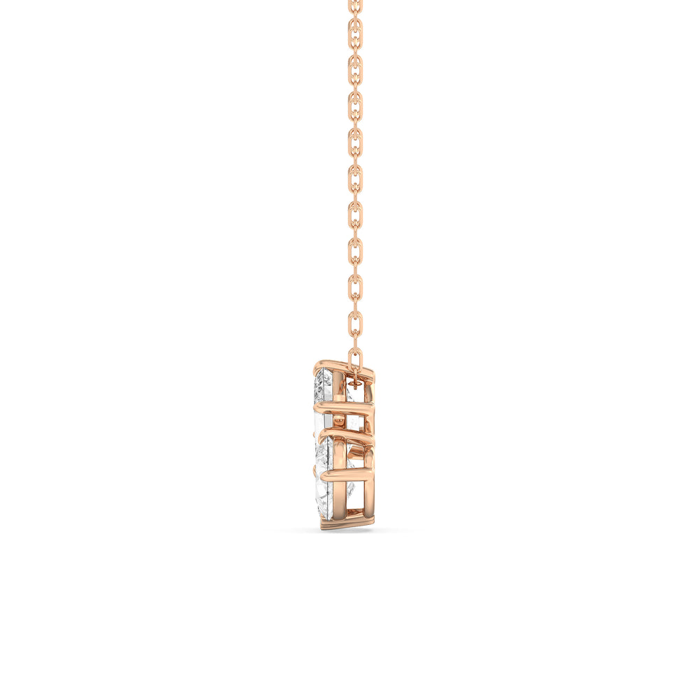 Trilogy Melody Diamond Neckalce with 14KT Rose Gold / Lab / 2 1/8 Cut Diamond in 14KT Rose Gold / Lab / 2 1/8 view 5
