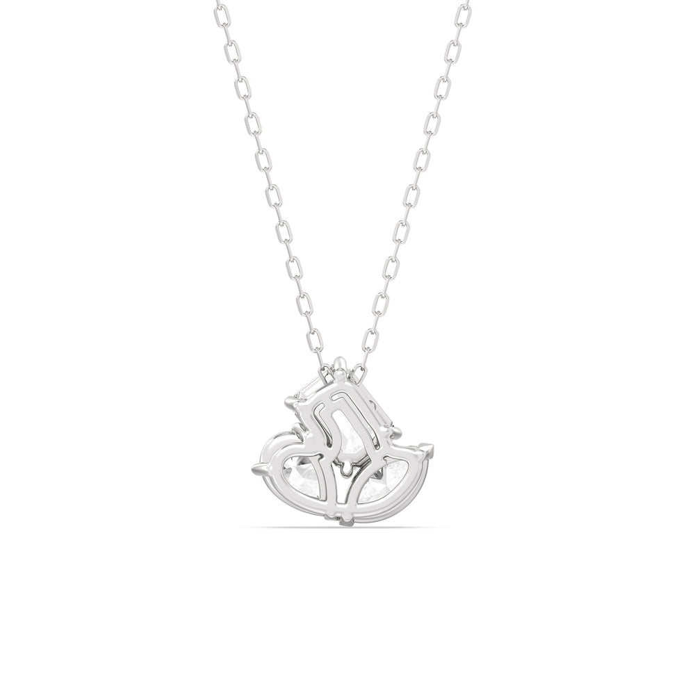 Trilogy Melody Diamond Neckalce with 14KT White Gold / Lab / 2 1/8 Cut Diamond in 14KT White Gold / Lab / 2 1/8 view 6
