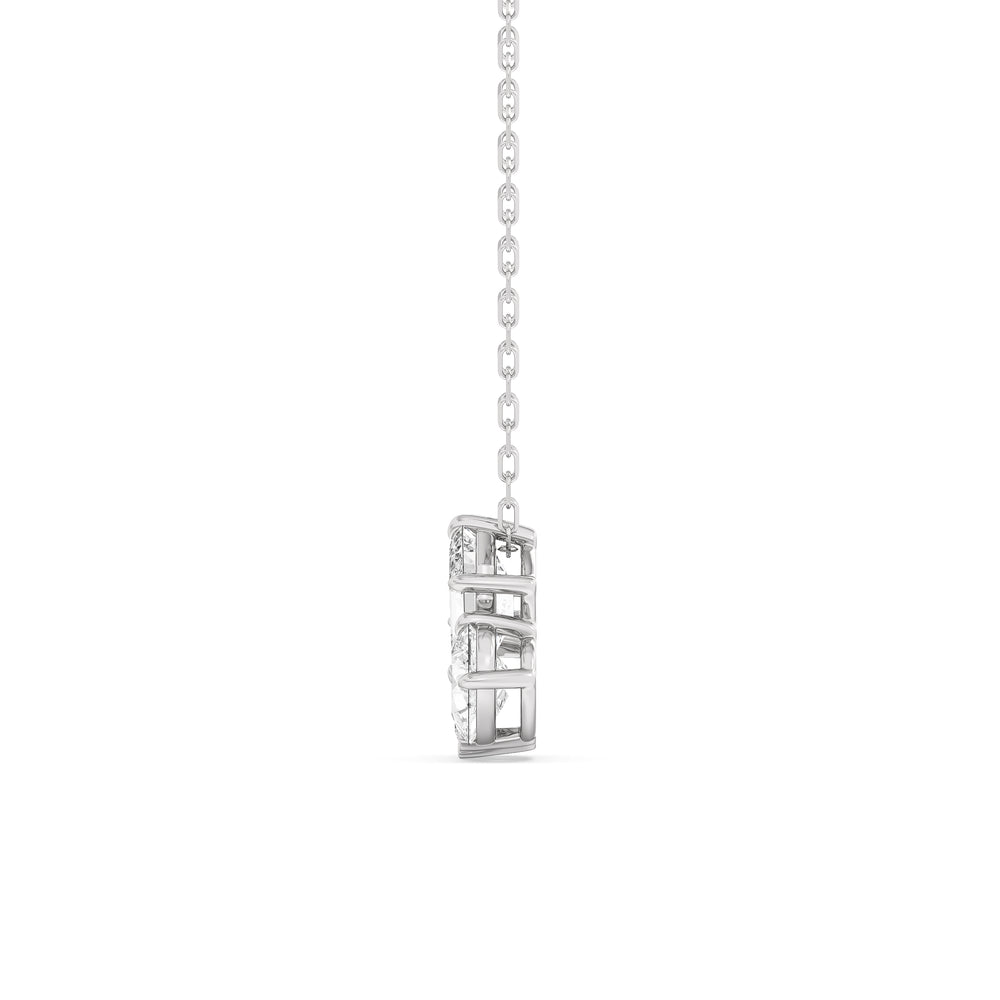 Trilogy Melody Diamond Neckalce with 14KT White Gold / Lab / 2 1/8 Cut Diamond in 14KT White Gold / Lab / 2 1/8 view 5

