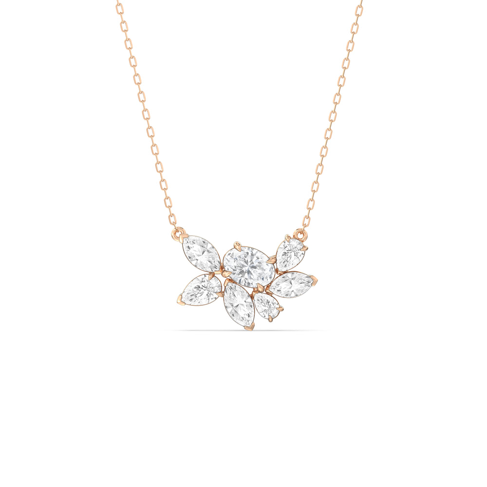Eternal Bloom Diamond Necklace with 14KT Rose Gold / Lab / 3 3/8 Cut Diamond in 14KT Rose Gold / Lab / 3 3/8 view 1
