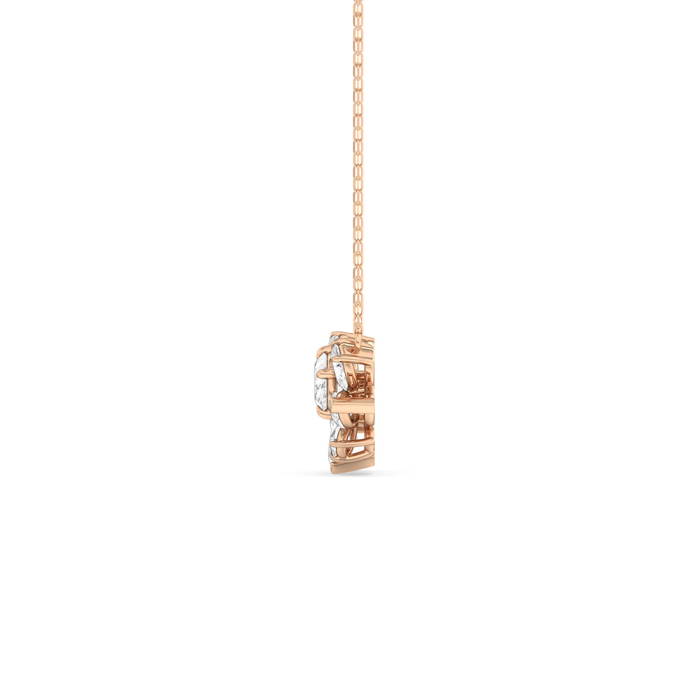 Eternal Bloom Diamond Necklace with 14KT Rose Gold / Lab / 3 3/8 Cut Diamond in 14KT Rose Gold / Lab / 3 3/8 view 5
