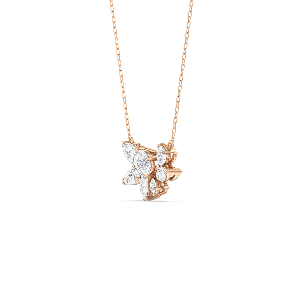 Eternal Bloom Diamond Necklace with 14KT Rose Gold / Lab / 3 3/8 Cut Diamond in 14KT Rose Gold / Lab / 3 3/8 view 2
