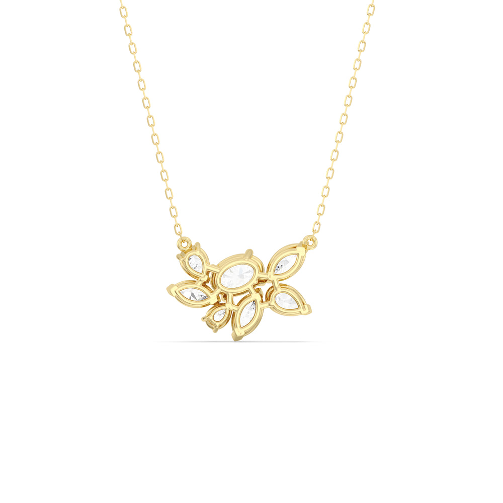 Eternal Bloom Diamond Necklace with 14KT Yellow Gold / Lab / 3 3/8 Cut Diamond in 14KT Yellow Gold / Lab / 3 3/8 view 6
