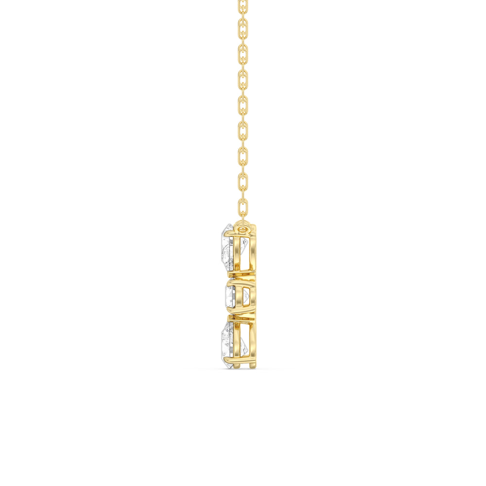 Shimmering Cascade Diamond Necklace with 14KT Yellow Gold / Lab / 3/4 Cut Diamond in 14KT Yellow Gold / Lab / 3/4 view 5
