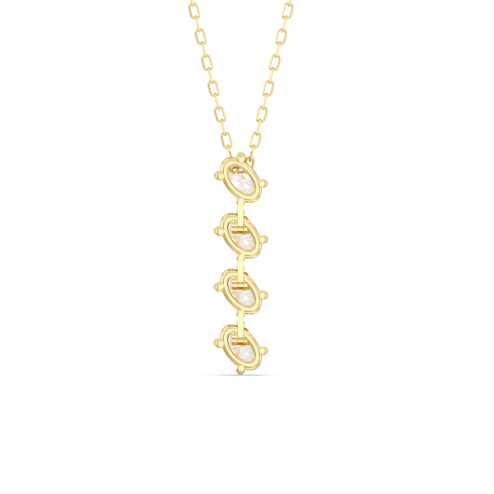 Cascade Diamond Necklace with 14KT Yellow Gold / Lab / 1 Cut Diamond in 14KT Yellow Gold / Lab / 1 view 6
