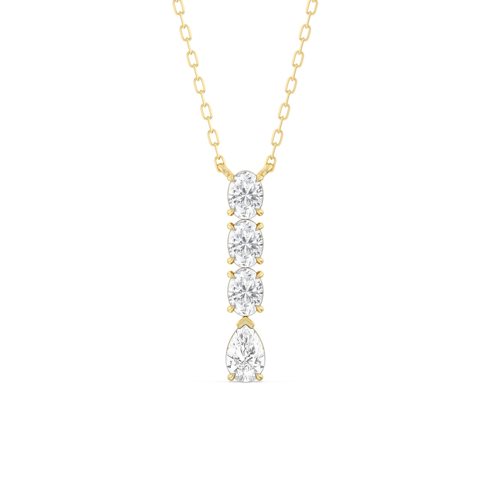 Etheral Elegance Diamond Necklace with 14KT Yellow Gold / Lab / 1 Cut Diamond in 14KT Yellow Gold / Lab / 1 view 1
