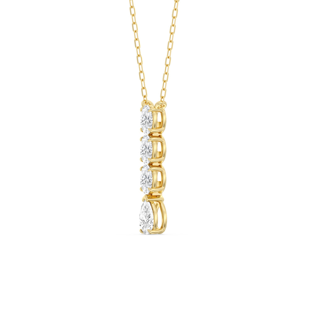 Etheral Elegance Diamond Necklace with 14KT Yellow Gold / Lab / 1 Cut Diamond in 14KT Yellow Gold / Lab / 1 view 2
