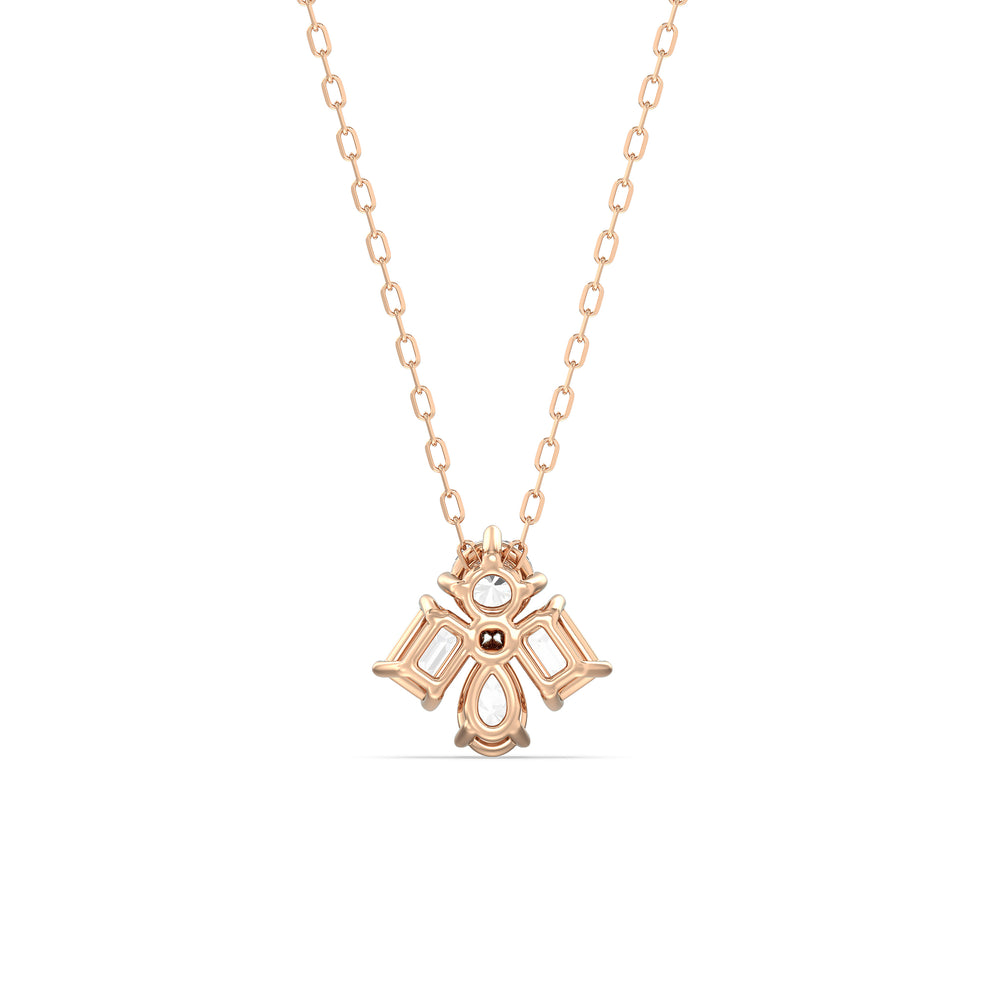 Gleaming Galaxy Diamond Necklace with 14KT Rose Gold / Lab / 1 Cut Diamond in 14KT Rose Gold / Lab / 1 view 6
