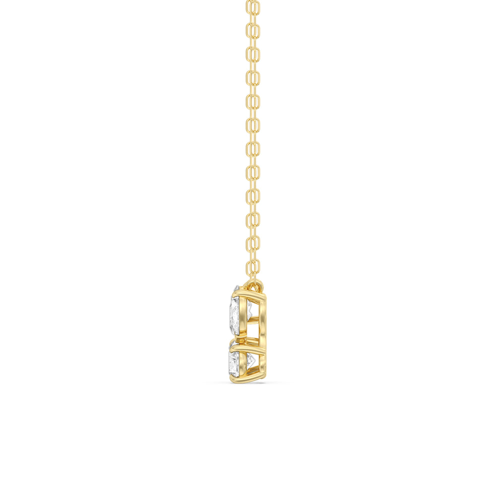 Stardust Cluster Diamond Necklace with 14KT Yellow Gold / Lab / 1 Cut Diamond in 14KT Yellow Gold / Lab / 1 view 5
