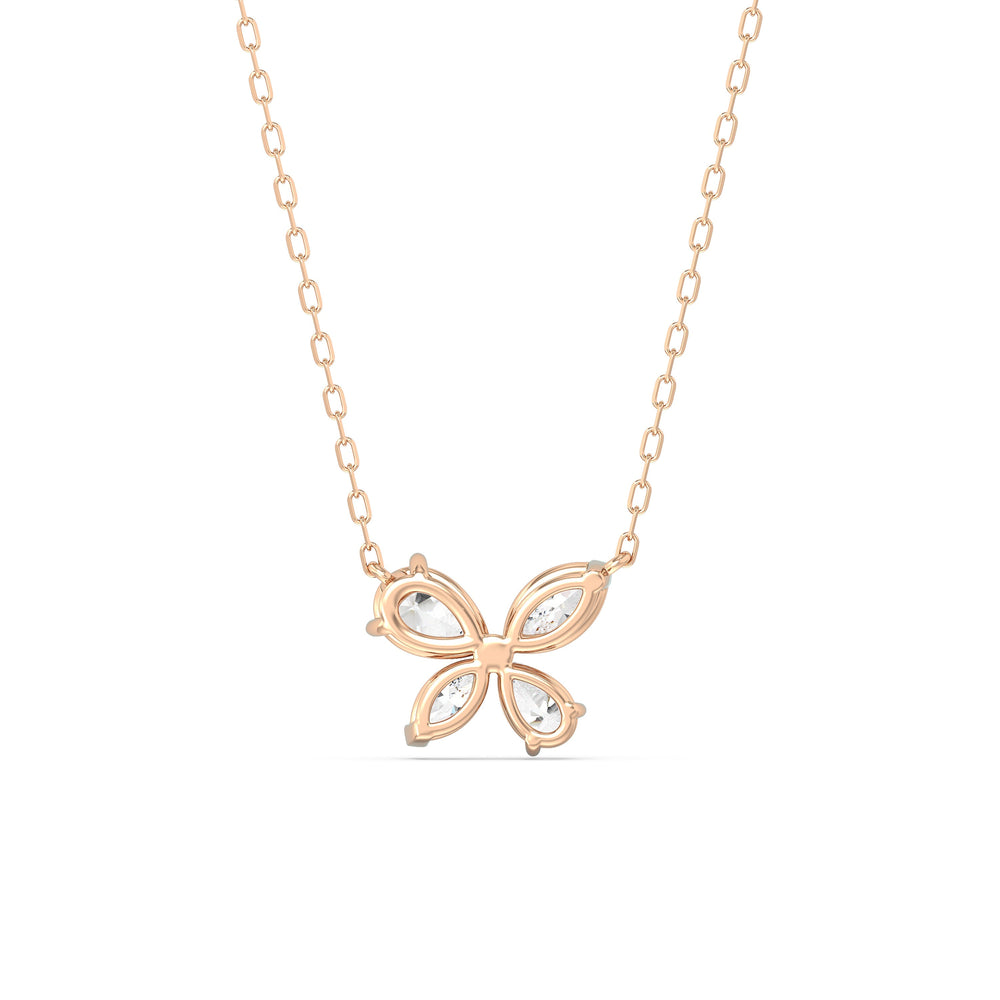 Marsilea Necklace with 14KT Rose Gold / Lab / 1 Cut Diamond in 14KT Rose Gold / Lab / 1 view 6

