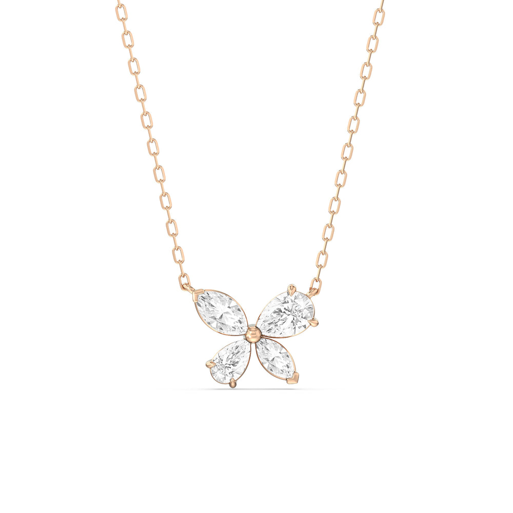 Marsilea Necklace with 14KT Rose Gold / Lab / 1 Cut Diamond in 14KT Rose Gold / Lab / 1 view 1
