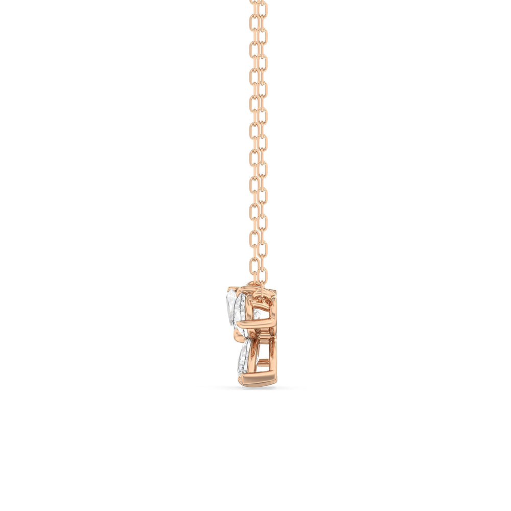 Marsilea Necklace with 14KT Rose Gold / Lab / 1 Cut Diamond in 14KT Rose Gold / Lab / 1 view 5
