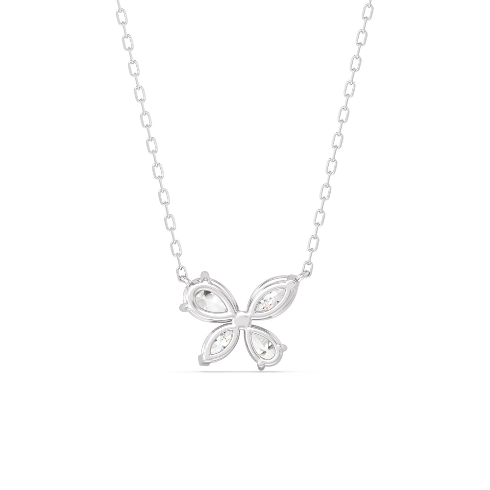 Marsilea Necklace with 14KT White Gold / Lab / 1 Cut Diamond in 14KT White Gold / Lab / 1 view 6
