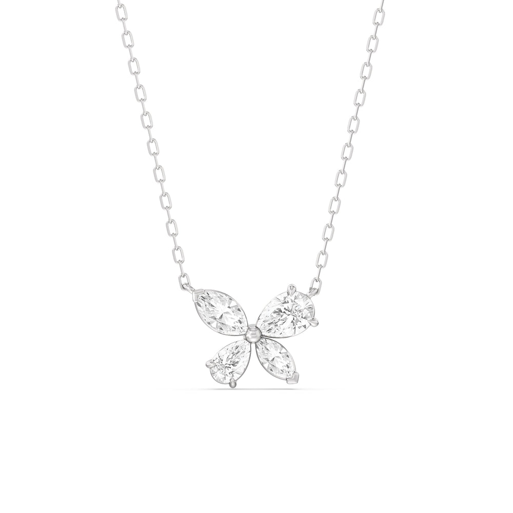Marsilea Necklace with 14KT White Gold / Lab / 1 Cut Diamond in 14KT White Gold / Lab / 1 view 1
