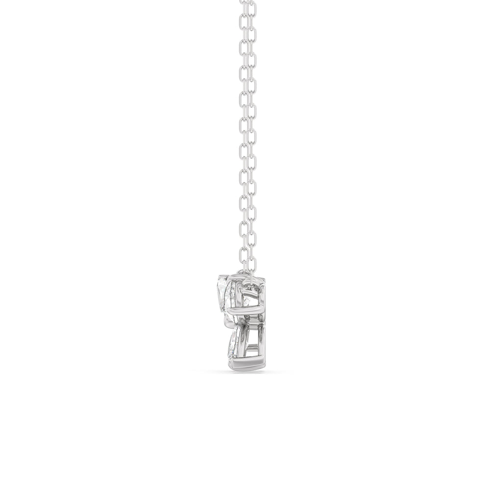 Marsilea Necklace with 14KT White Gold / Lab / 1 Cut Diamond in 14KT White Gold / Lab / 1 view 5
