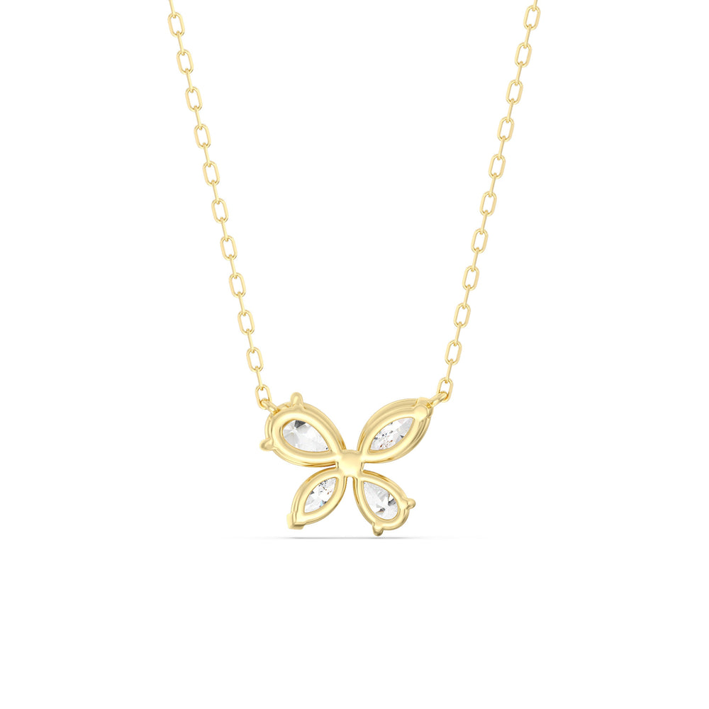 Marsilea Necklace with 14KT Yellow Gold / Lab / 1 Cut Diamond in 14KT Yellow Gold / Lab / 1 view 6
