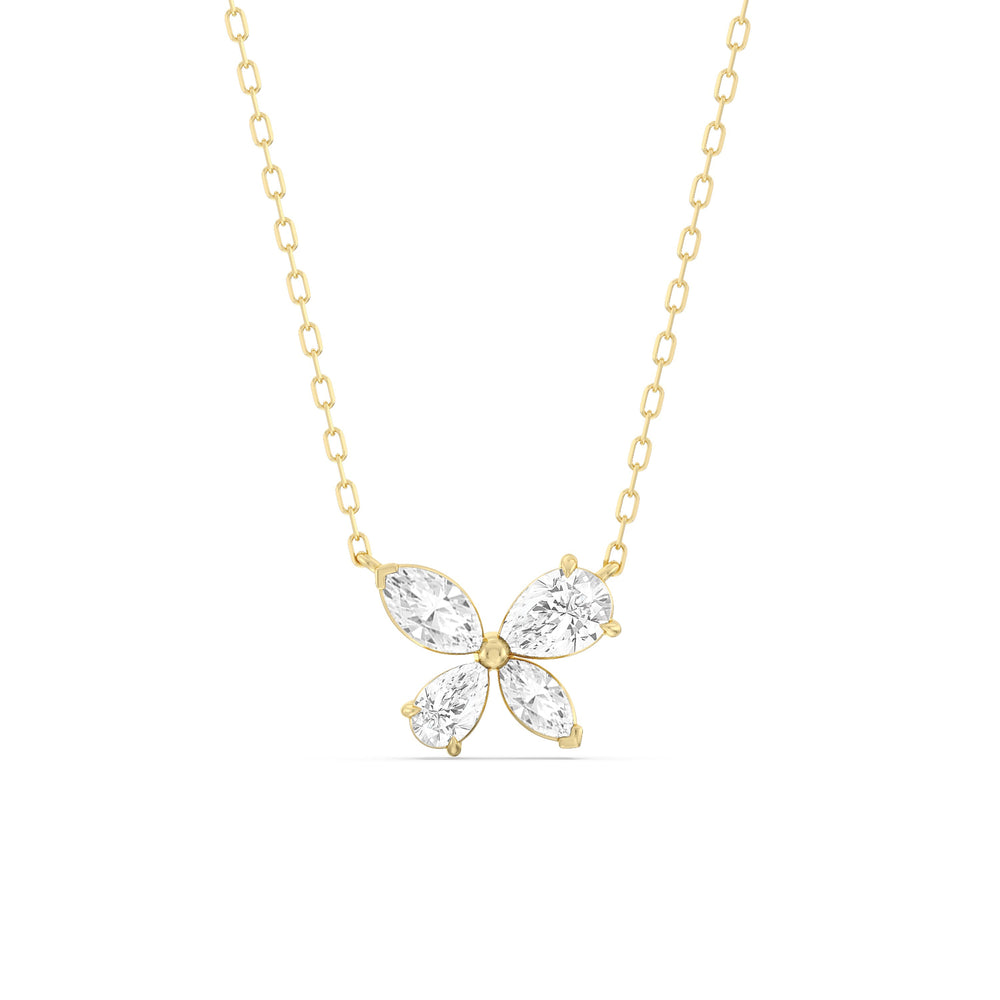 Marsilea Necklace with 14KT Yellow Gold / Lab / 1 Cut Diamond in 14KT Yellow Gold / Lab / 1 view 1
