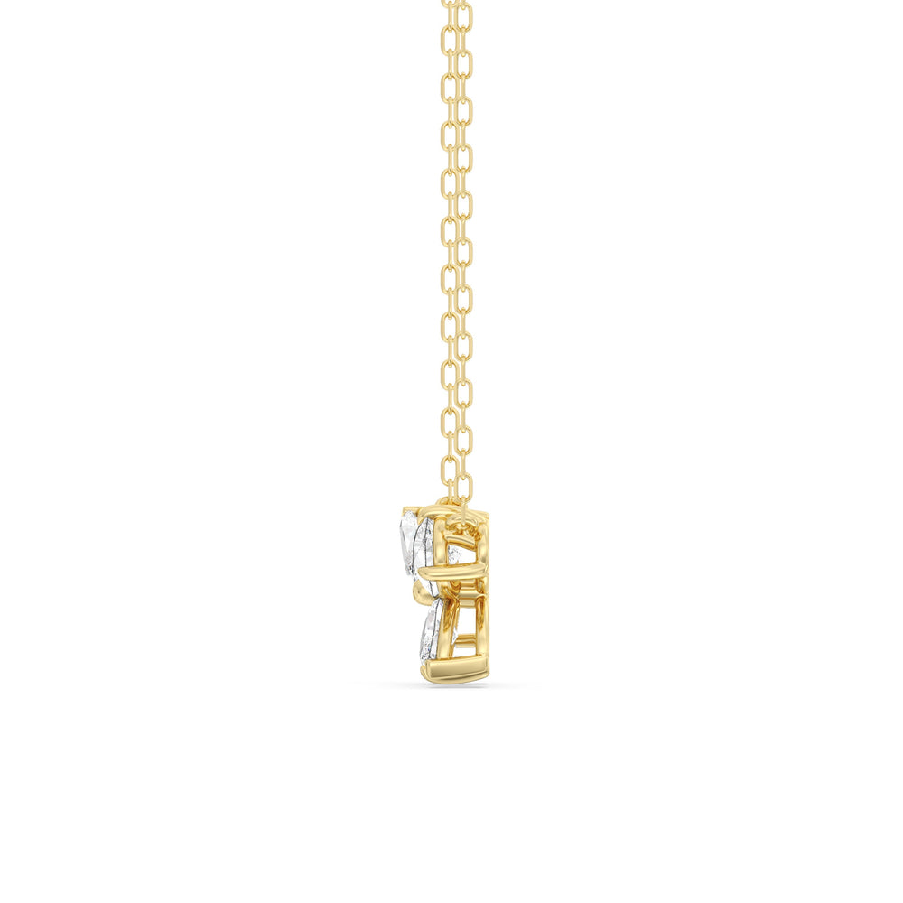 Marsilea Necklace with 14KT Yellow Gold / Lab / 1 Cut Diamond in 14KT Yellow Gold / Lab / 1 view 5
