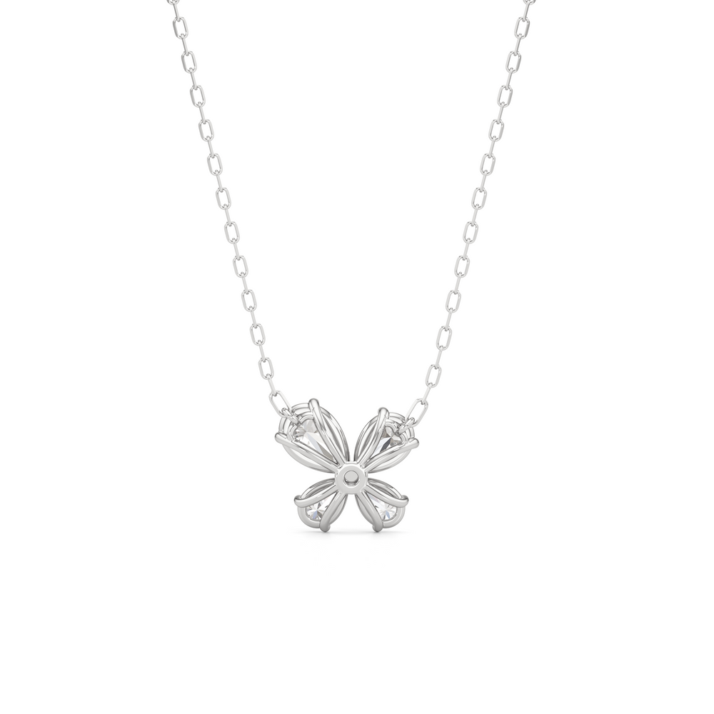 Clover Pendant with 14KT White Gold / Lab / 1 1/4 Cut Diamond in 14KT White Gold / Lab / 1 1/4 view 7
