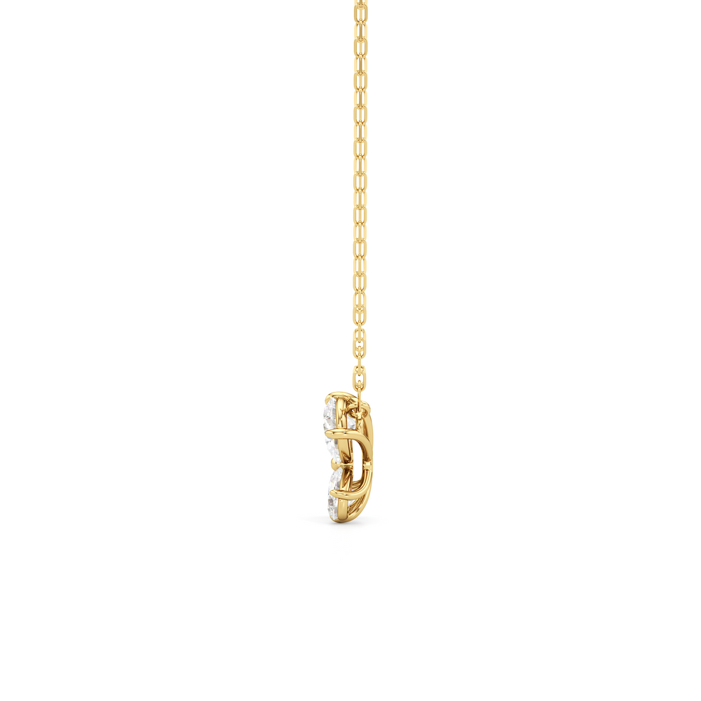 Clover Pendant with 14KT Yellow Gold / Lab / 1 1/4 Cut Diamond in 14KT Yellow Gold / Lab / 1 1/4 view 6
