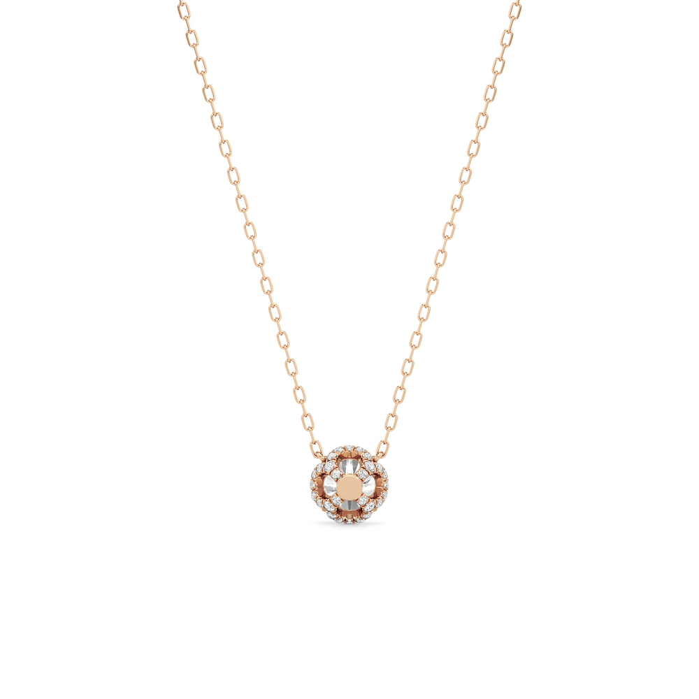 The Chrysler Necklace with 18KT Rose Gold / Lab / 1 1/10 Cut Diamond in 14KT Rose Gold / Lab / 1 1/10 view 5
