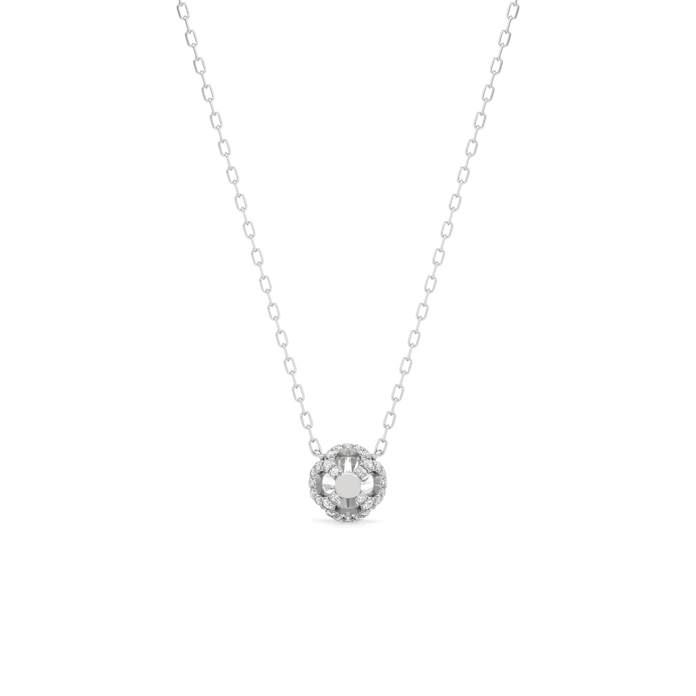 The Chrysler Necklace with 18KT White Gold / Lab / 1 1/10 Cut Diamond in 14KT White Gold / Lab / 1 1/10 view 5
