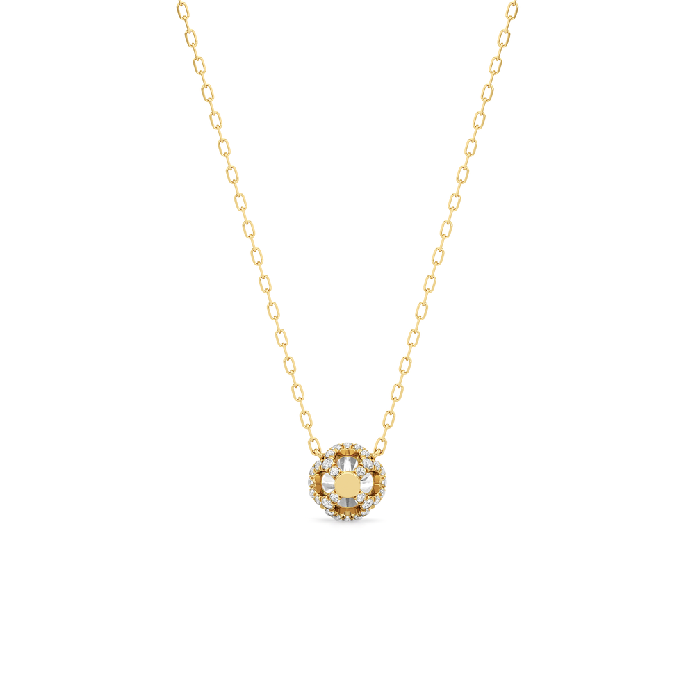 The Chrysler Necklace with 18KT Yellow Gold / Lab / 1 1/10 Cut Diamond in 14KT Yellow Gold / Lab / 1 1/10 view 5
