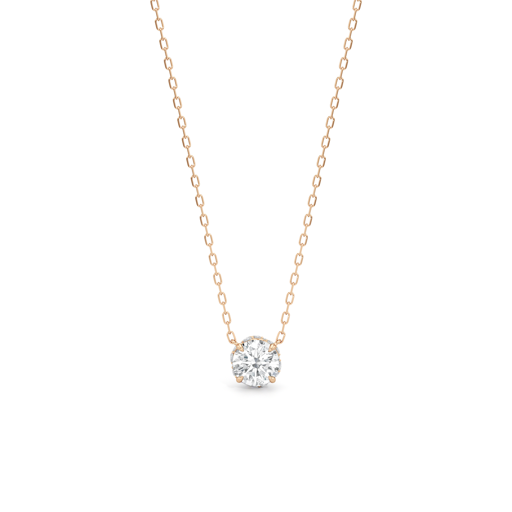 The Roosevelt Classic Necklace with 14KT Rose Gold / Lab / 1 1/8 Cut Diamond in 14KT Rose Gold / Lab / 1 1/8 view 1
