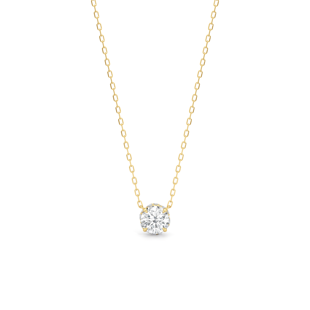 The Roosevelt Classic Necklace with 14KT Yellow Gold / Lab / 1 1/8 Cut Diamond in 14KT Yellow Gold / Lab / 1 1/8 view 1
