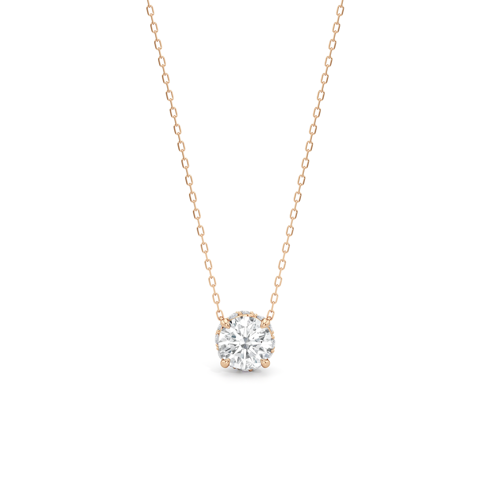The Roosevelt Grand Necklace with 14KT Rose Gold / Lab / 2 3/8 Cut Diamond in 14KT Rose Gold / Lab / 2 3/8 view 1
