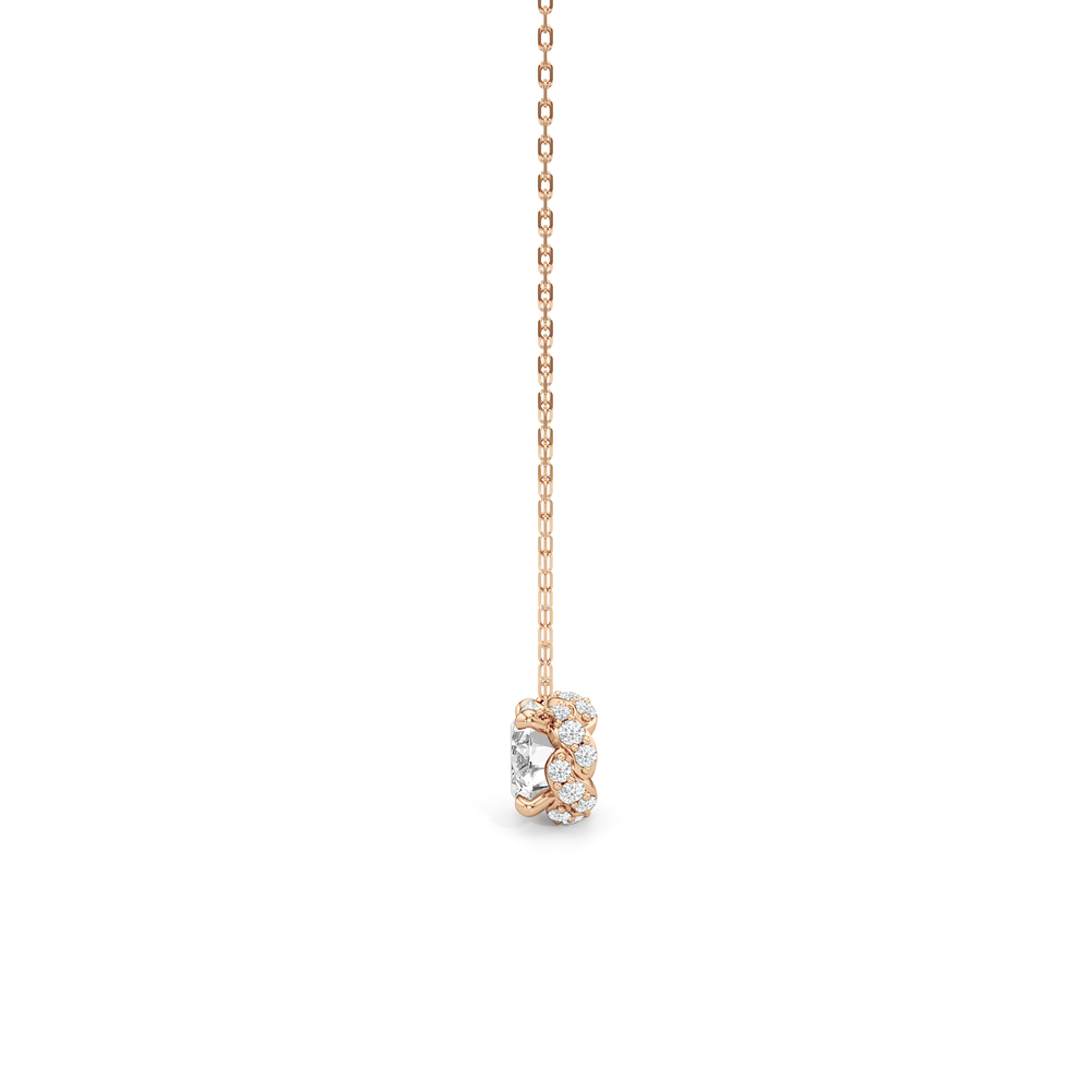 The Roosevelt Grand Necklace with 14KT Rose Gold / Lab / 2 3/8 Cut Diamond in 14KT Rose Gold / Lab / 2 3/8 view 4
