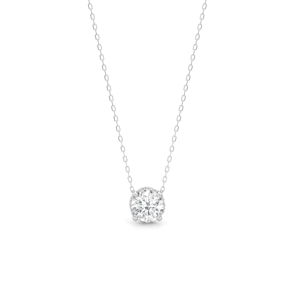 The Roosevelt Grand Necklace with 14KT White Gold / Lab / 2 3/8 Cut Diamond in 14KT White Gold / Lab / 2 3/8 view 1
