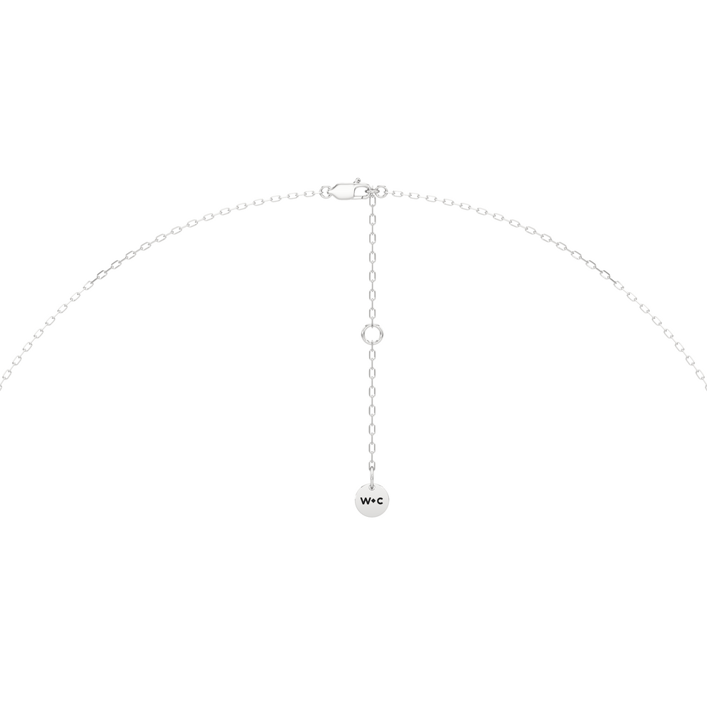 The Roosevelt Grand Necklace with 14KT White Gold / Lab / 2 3/8 Cut Diamond in 14KT White Gold / Lab / 2 3/8 view 6
