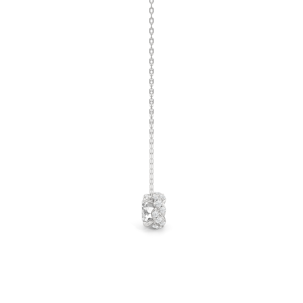 The Roosevelt Grand Necklace with 14KT White Gold / Lab / 2 3/8 Cut Diamond in 14KT White Gold / Lab / 2 3/8 view 4
