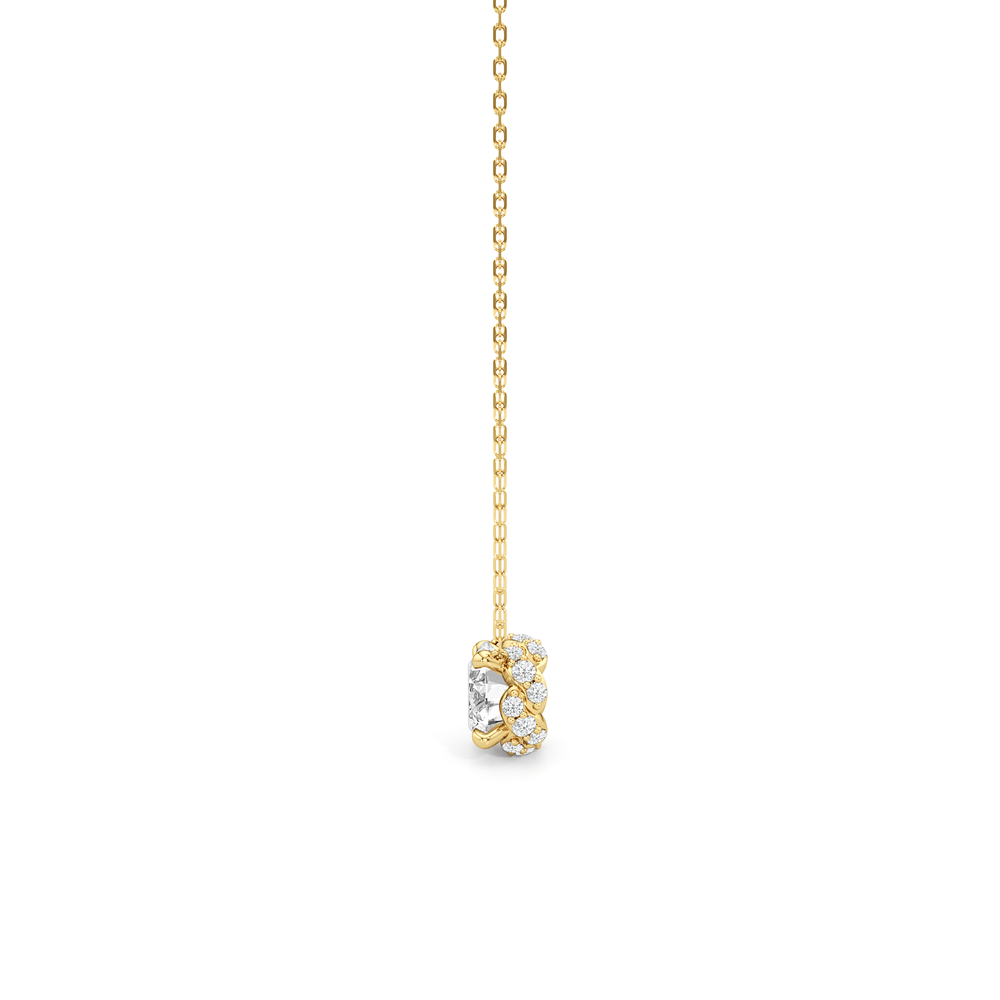 The Roosevelt Grand Necklace with 14KT Yellow Gold / Lab / 2 3/8 Cut Diamond in 14KT Yellow Gold / Lab / 2 3/8 view 4
