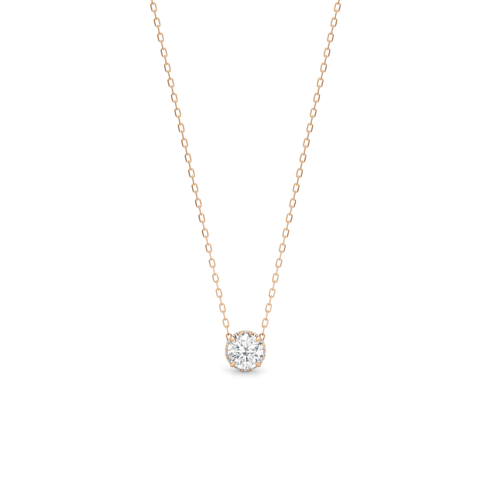 The Chrysler Classic Necklace with 14KT Rose Gold / Lab / 1 1/8 Cut Diamond in 14KT Rose Gold / Lab / 1 1/8 view 1
