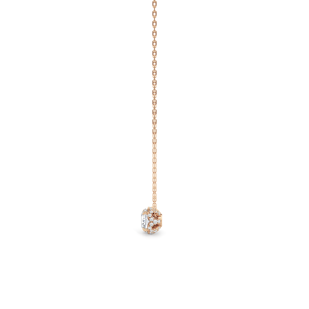 The Chrysler Classic Necklace with 14KT Rose Gold / Lab / 1 1/8 Cut Diamond in 14KT Rose Gold / Lab / 1 1/8 view 4

