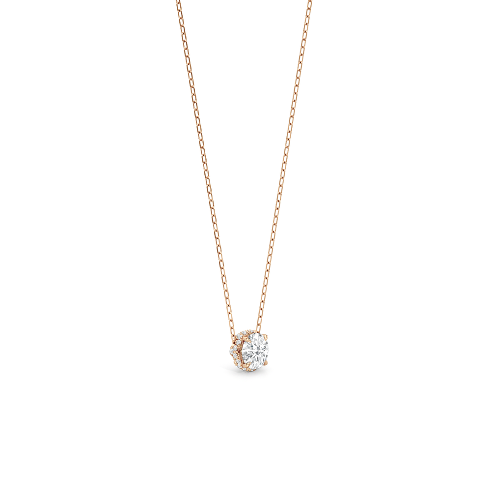 The Chrysler Classic Necklace with 14KT Rose Gold / Lab / 1 1/8 Cut Diamond in 14KT Rose Gold / Lab / 1 1/8 view 5
