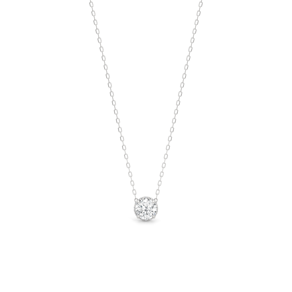 The Chrysler Classic Necklace with 14KT White Gold / Lab / 1 1/8 Cut Diamond in 14KT White Gold / Lab / 1 1/8 view 1
