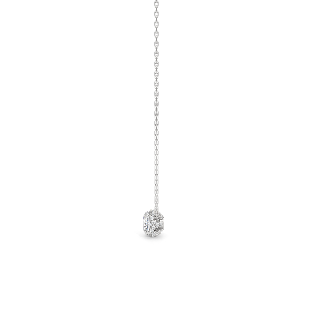 The Chrysler Classic Necklace with 14KT White Gold / Lab / 1 1/8 Cut Diamond in 14KT White Gold / Lab / 1 1/8 view 4
