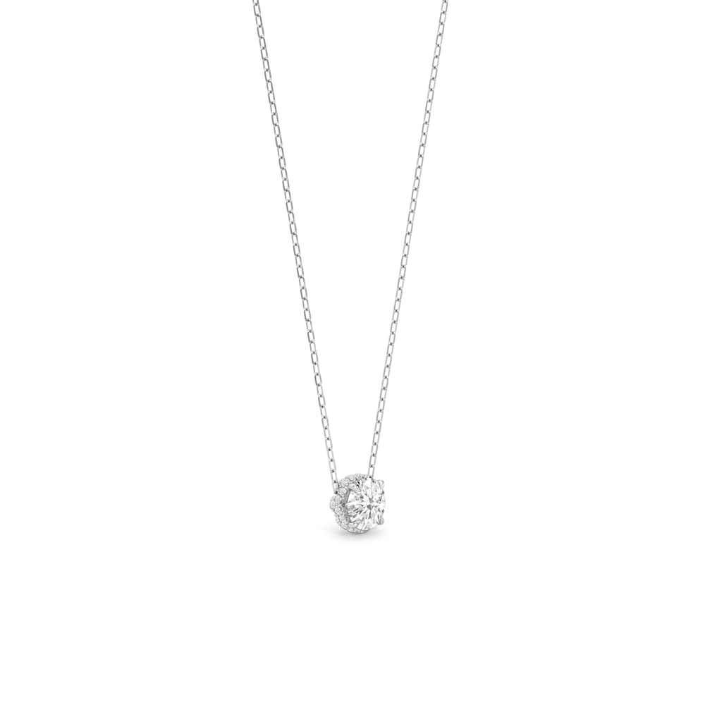 The Chrysler Classic Necklace with 14KT White Gold / Lab / 1 1/8 Cut Diamond in 14KT White Gold / Lab / 1 1/8 view 5
