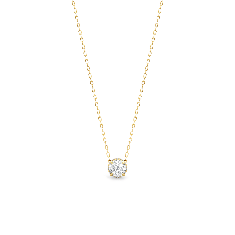 The Chrysler Classic Necklace with 14KT Yellow Gold / Lab / 1 1/8 Cut Diamond in 14KT Yellow Gold / Lab / 1 1/8 view 1
