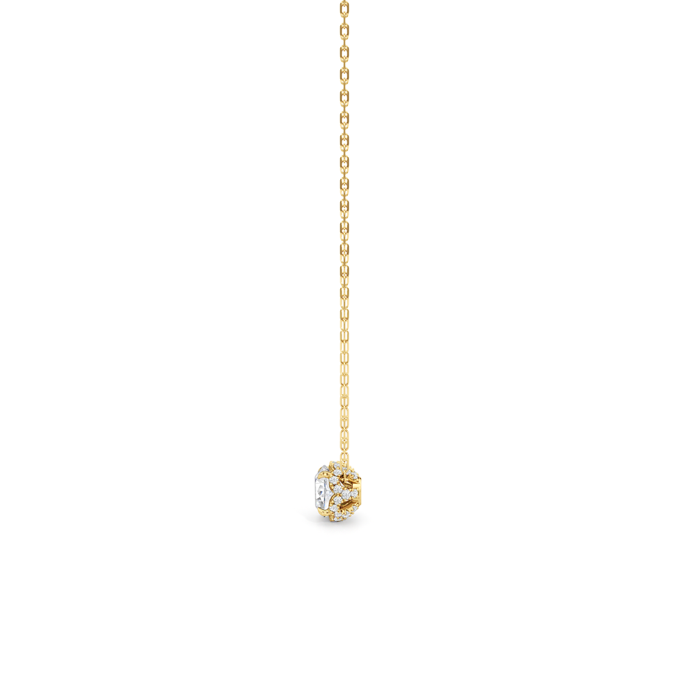 The Chrysler Classic Necklace with 14KT Yellow Gold / Lab / 1 1/8 Cut Diamond in 14KT Yellow Gold / Lab / 1 1/8 view 4
