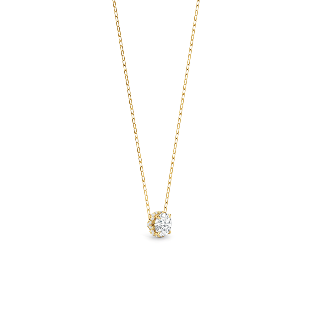 The Chrysler Classic Necklace with 14KT Yellow Gold / Lab / 1 1/8 Cut Diamond in 14KT Yellow Gold / Lab / 1 1/8 view 5
