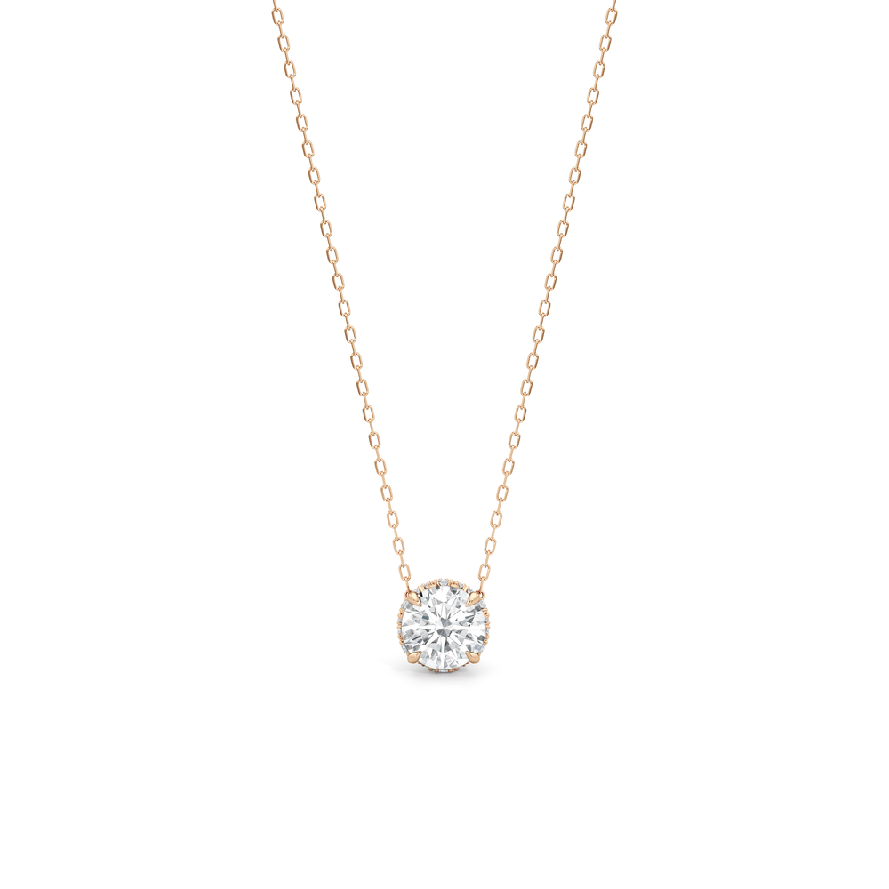 The Chrysler Classic Necklace with 14KT Rose Gold / Lab / 2 1/3 Cut Diamond in 14KT Rose Gold / Lab / 2 1/3 view 1
