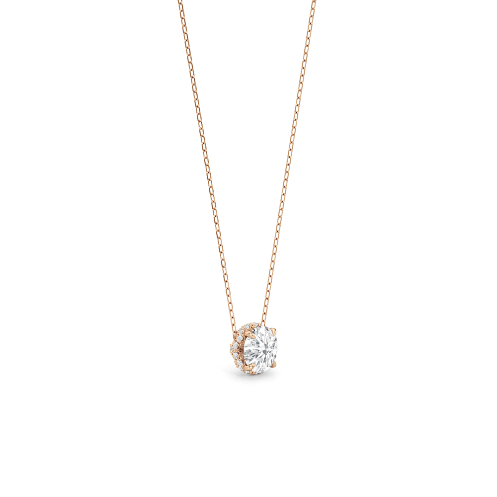 The Chrysler Classic Necklace with 14KT Rose Gold / Lab / 2 1/3 Cut Diamond in 14KT Rose Gold / Lab / 2 1/3 view 5
