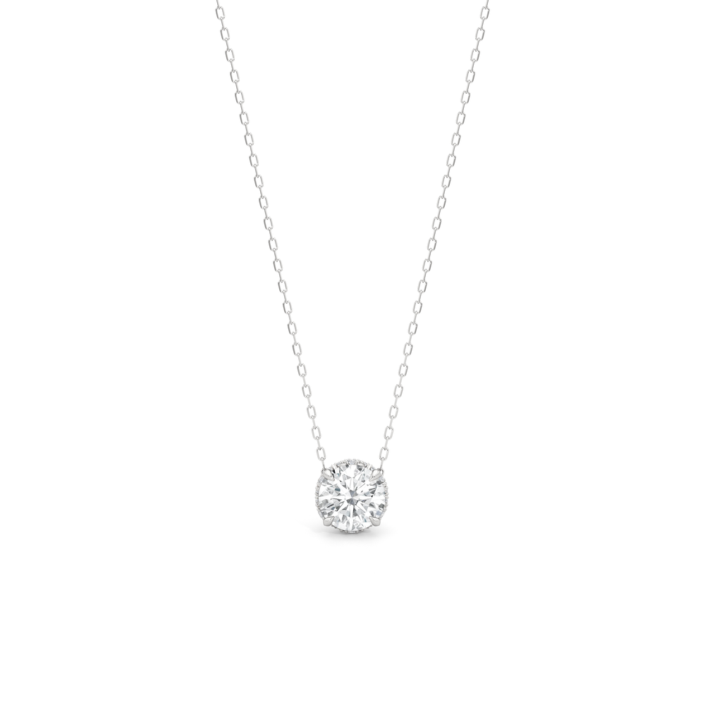 The Chrysler Classic Necklace with 14KT White Gold / Lab / 2 1/3 Cut Diamond in 14KT White Gold / Lab / 2 1/3 view 1
